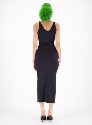WEINSANTO Fitted Panel side zip Dress - Black