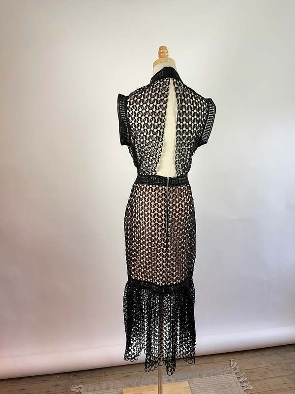 Elliatt Advance Lace Overlay Dress - Black/Nude | Garmentory