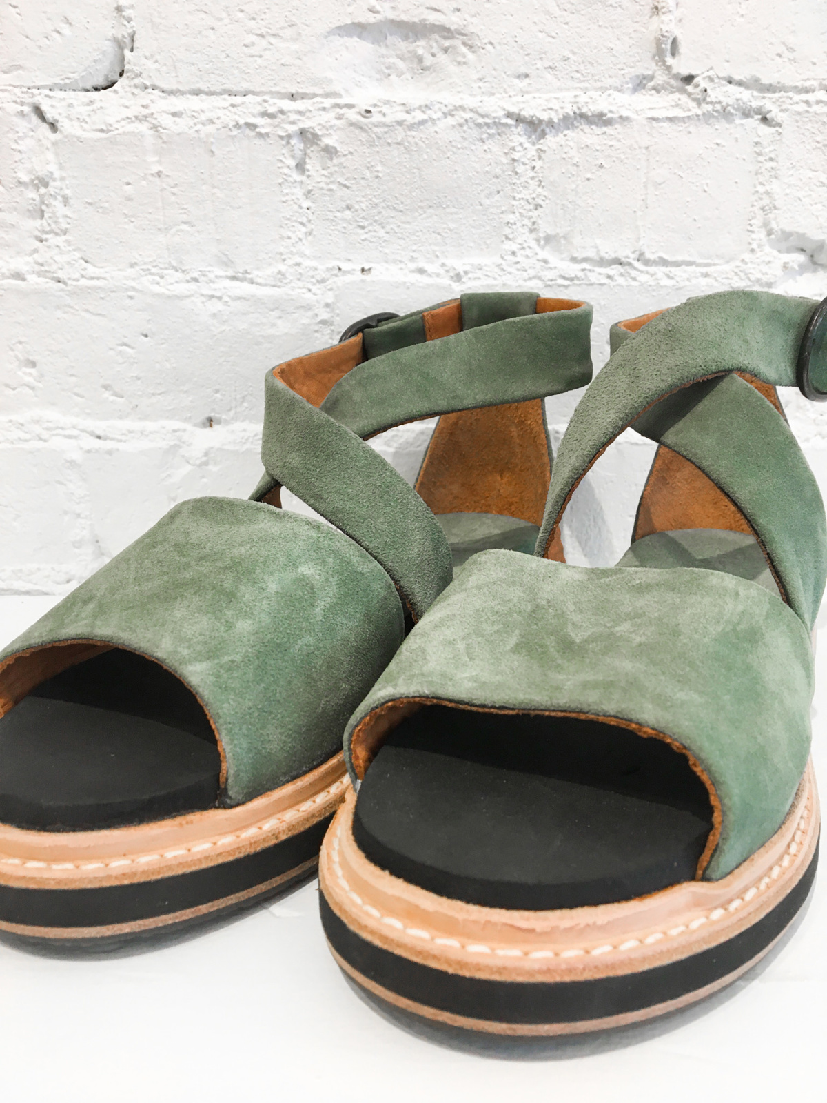 Softy Militaire Sandals - Sage Green - Image 2 of 5