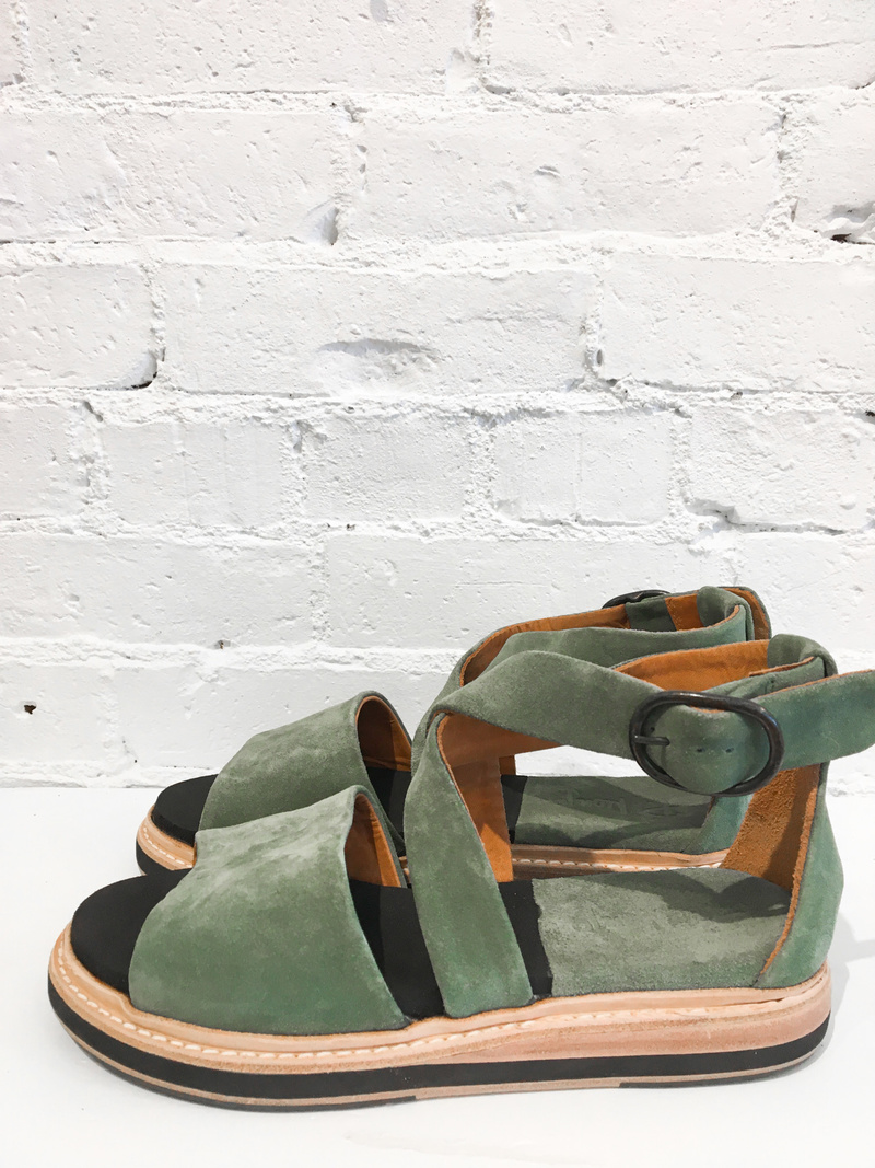 Softy Militaire Sandals - Sage Green