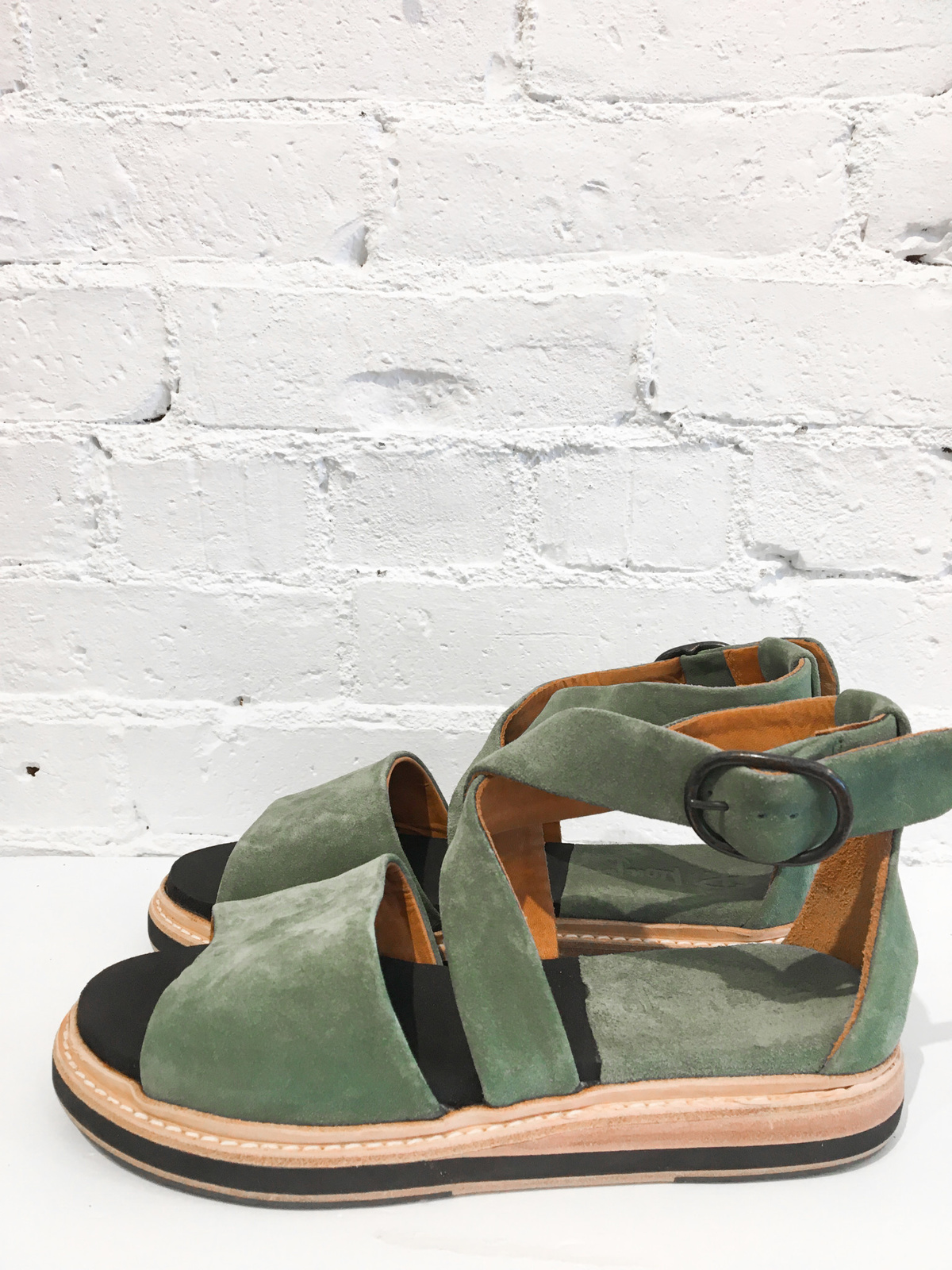 Softy Militaire Sandals - Sage Green - Image 3 of 5