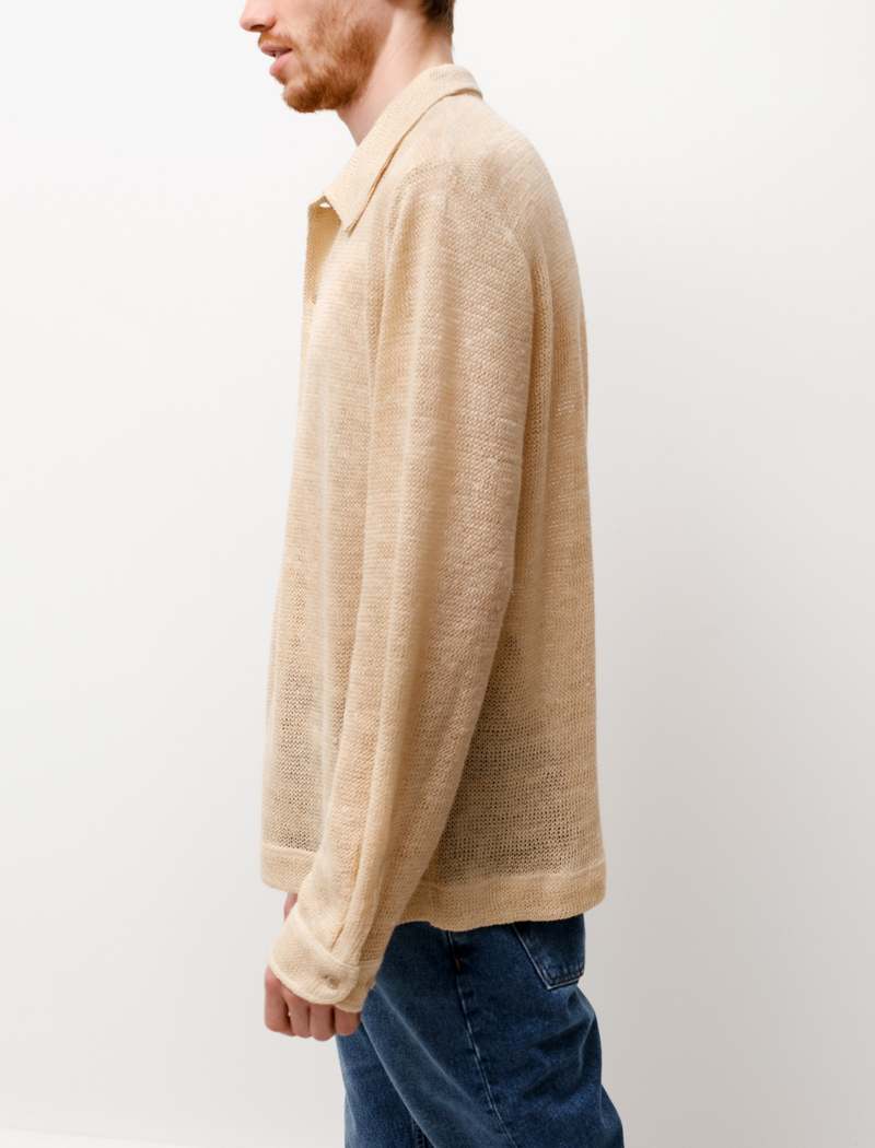 Sefr Mens Garcia Shirt - Ecru Linen | Garmentory