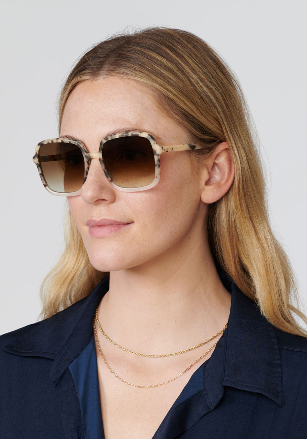 Krewe Irma Sunglasses in Oyster & Black Crystal Krewe - St. Louis - Bengal Polarized 24K | TWELVESIXTYNINE main image 2
