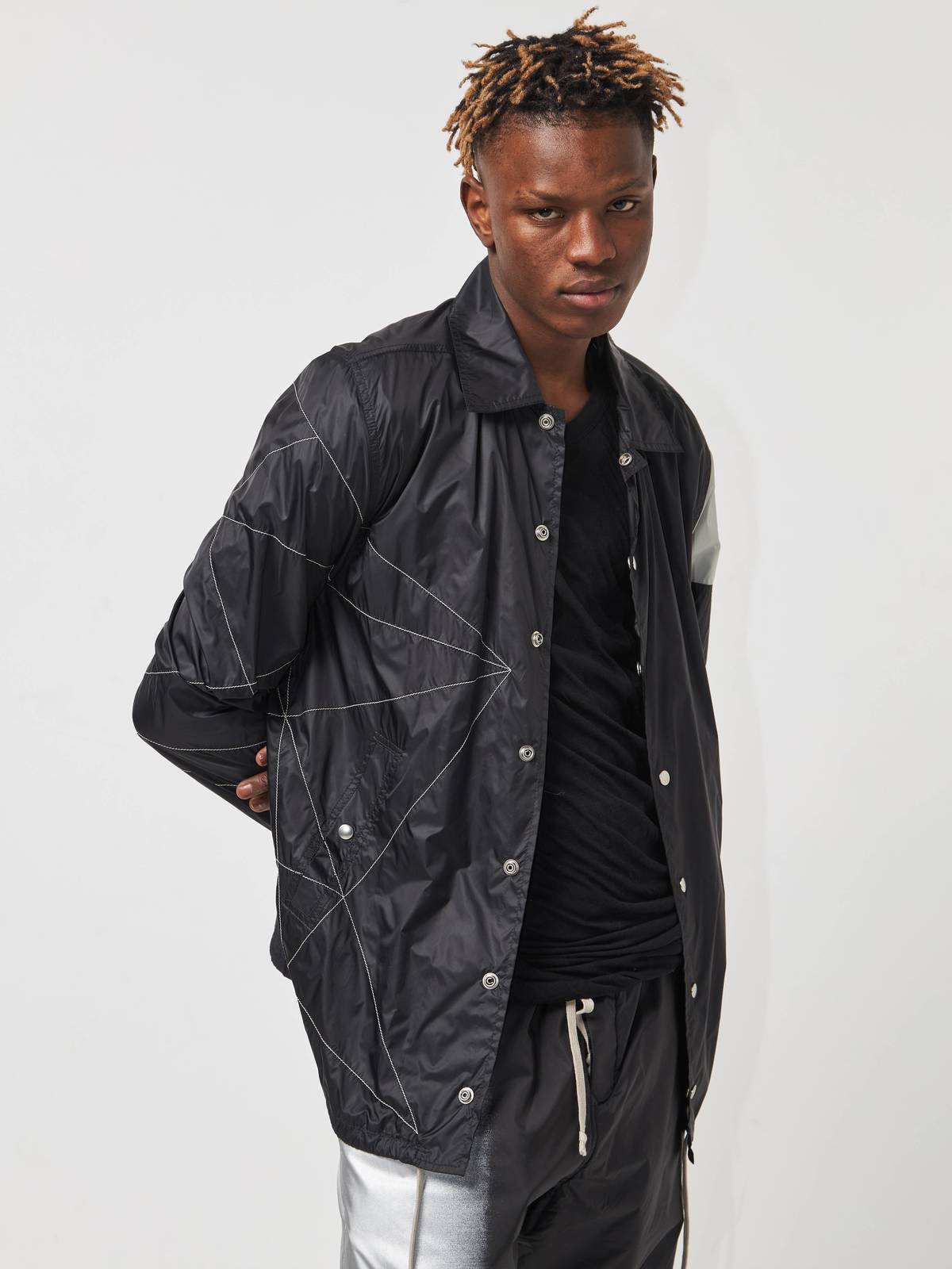 ジャケット・アウター Rick Owens linen coach jacket Track jacket Rick Owens DRKSHDW - Sateen Long Sleeve PJ