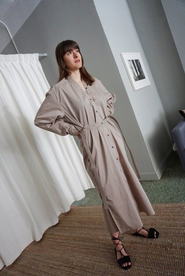 Lemaire｜DRESSES (LONG SHIRT DRESS (DR1094 LF1207 999)) Lemaire - Long Shirt Dress in Black – Stoy