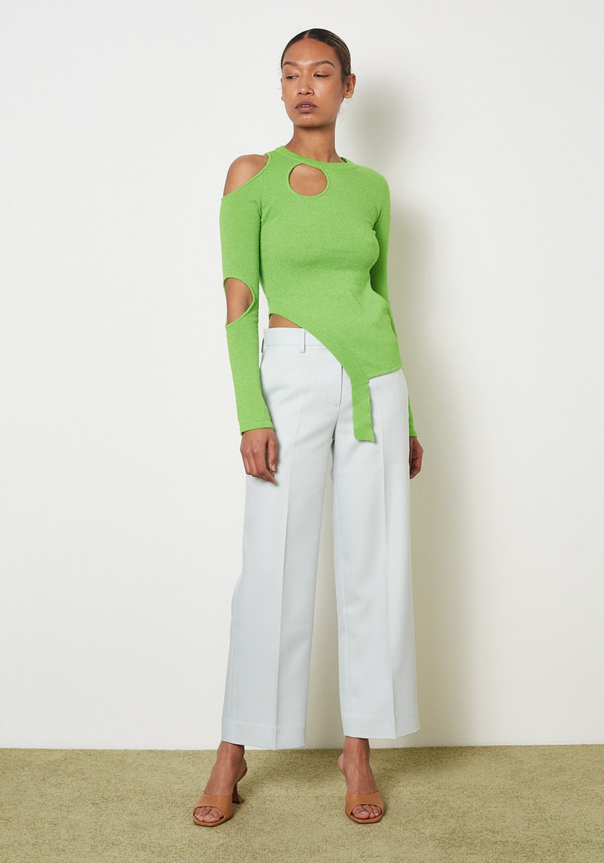 Andersson Bell Bonnie Cut Out Knit Top - Green | Garmentory
