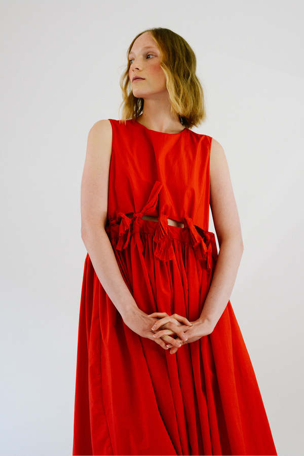 strapless open back dress Princess Carmine Gown– Teuta Matoshi main image 1