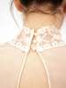 1970's open back blouse - sheer cream - Thumbnail 10