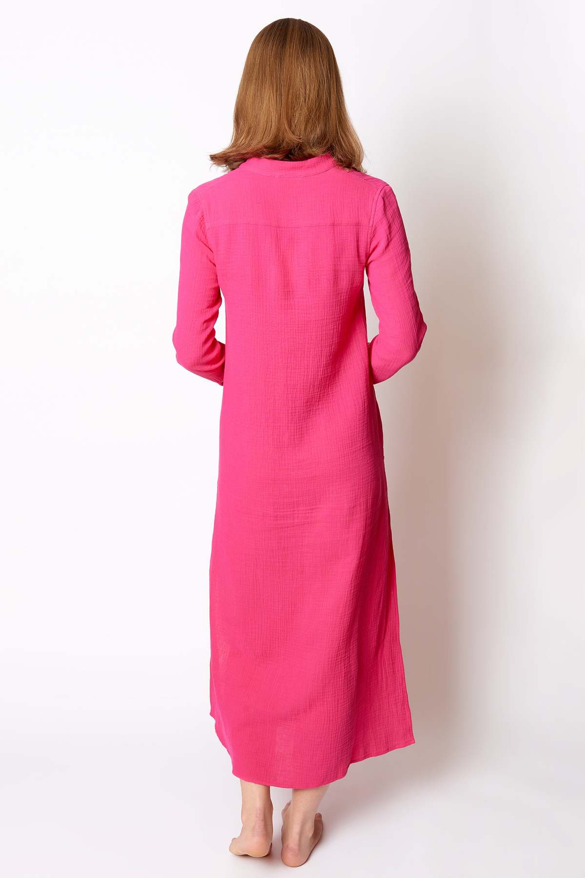 chinese dress ladies Frida Dress in Raspberry Linen – Tea & Tequila main image 1