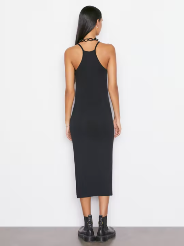 FRAME Denim Cami Midi Dress - black