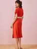 Des Petits Hauts Bastia Dress - Tangerine - Thumbnail 2