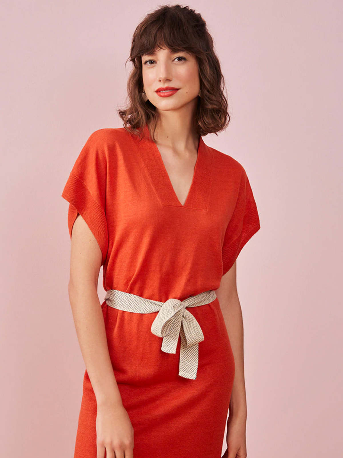 Des Petits Hauts Bastia Dress - Tangerine - Image 3 of 5