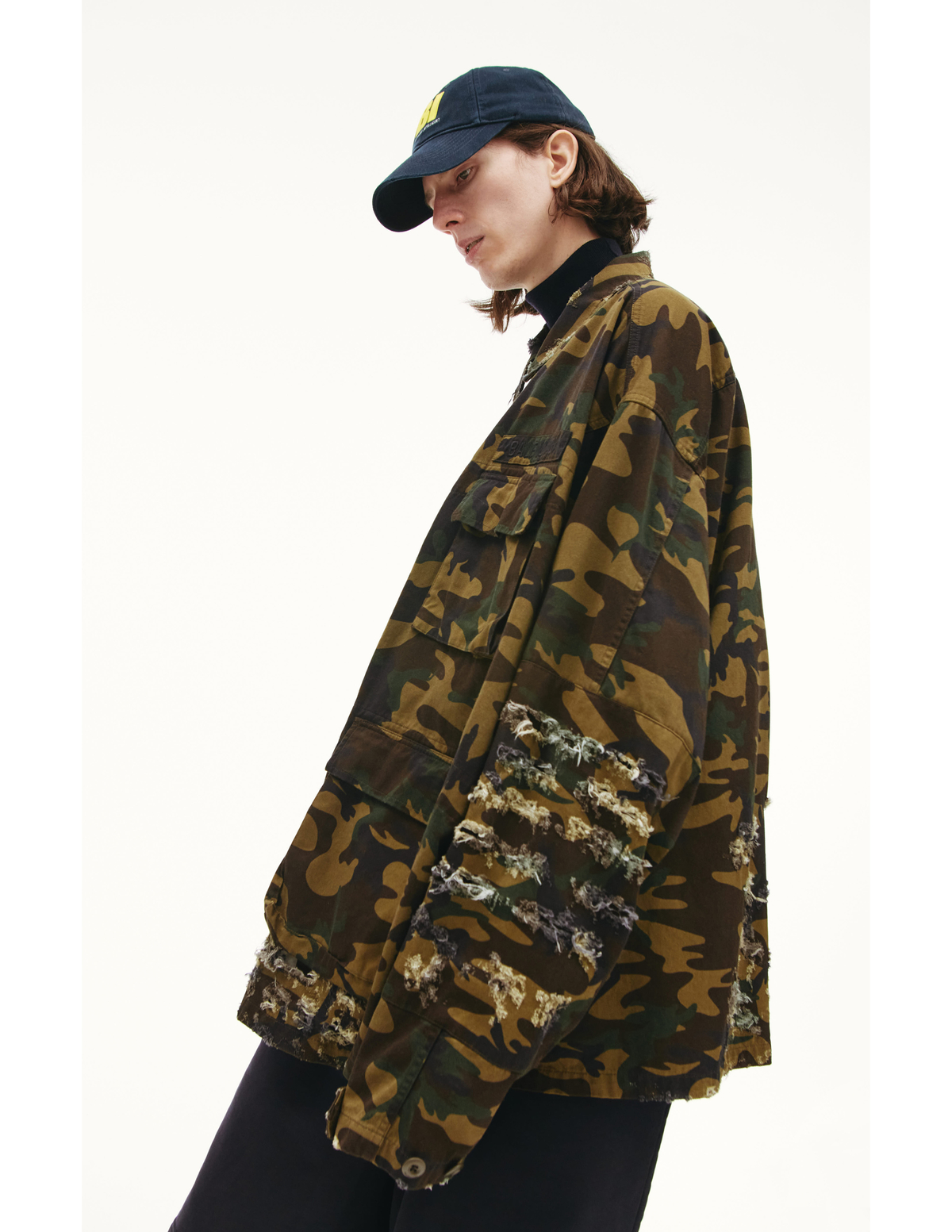 Balenciaga Camouflage Print Army Jacket - Khaki | Garmentory