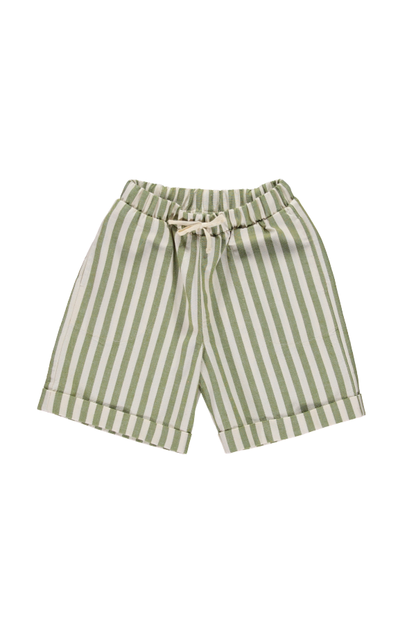 Kids Liilu Stripes Bermuda Short - Olive Stripes