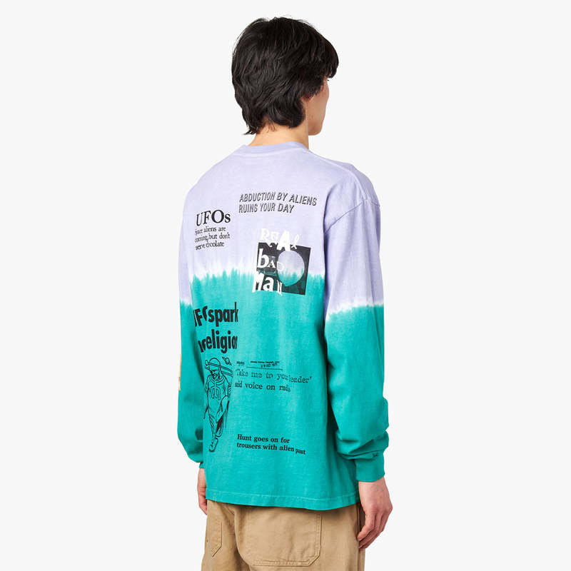 Real Bad Man Extraterrestrial Shit Tie Dye Long Sleeve T