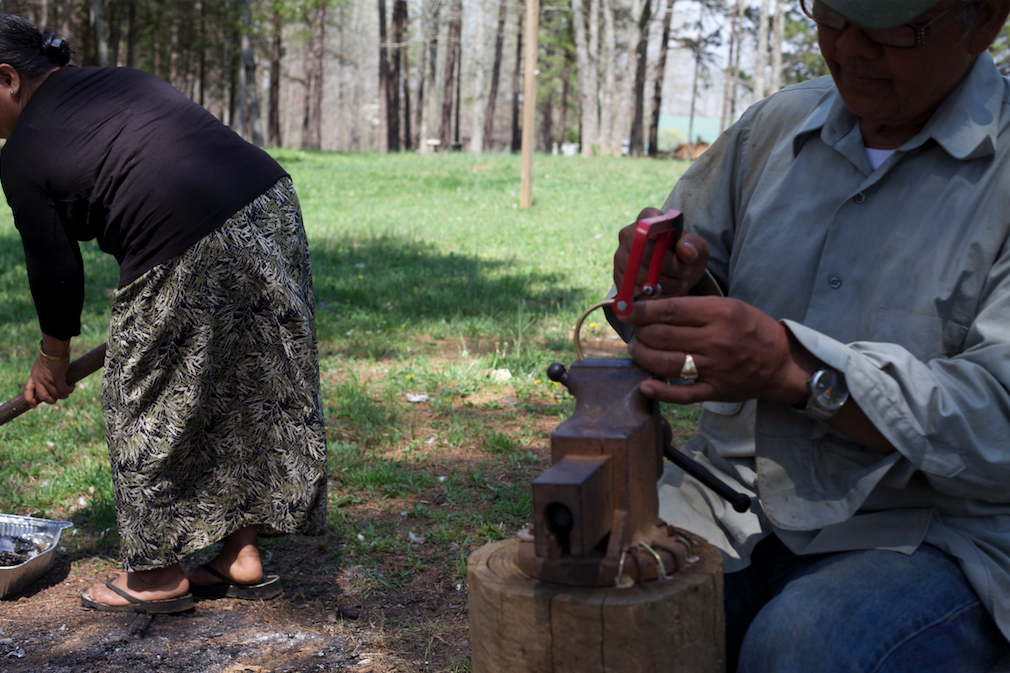 FORTUNE GOODS JOHN WAYNE MONTAGNARD BRACELET IN STEEL (THICK) Garmentory