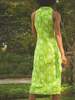 THE ODELLS Callie Dress - LIME MULTI - Thumbnail 3