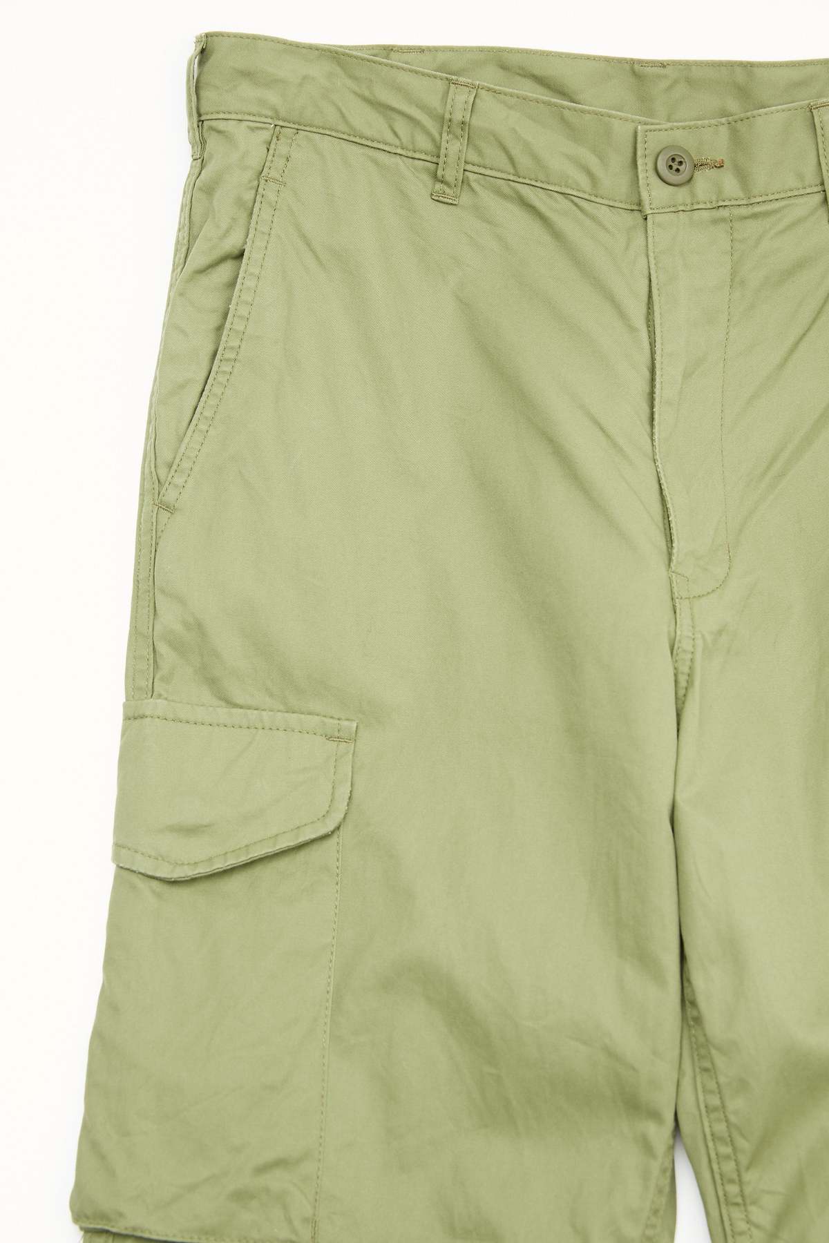 Comme Des Garçons Homme Cotton Twill Garment Treated Cargo Pants - Khaki - Image 3 of 8