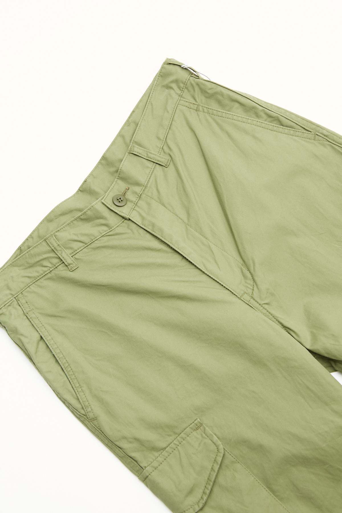 Comme Des Garçons Homme Cotton Twill Garment Treated Cargo Pants - Khaki - Image 4 of 8