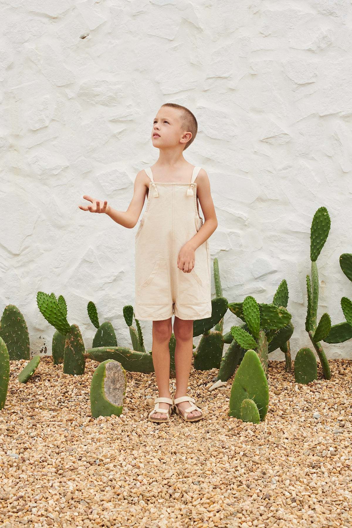 Liilu Denim Baby Romper - Ecru - Image 5 of 6