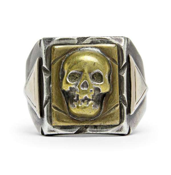 VINTAGE 1940's MEXICAN BIKER SKULL RING | Garmentory