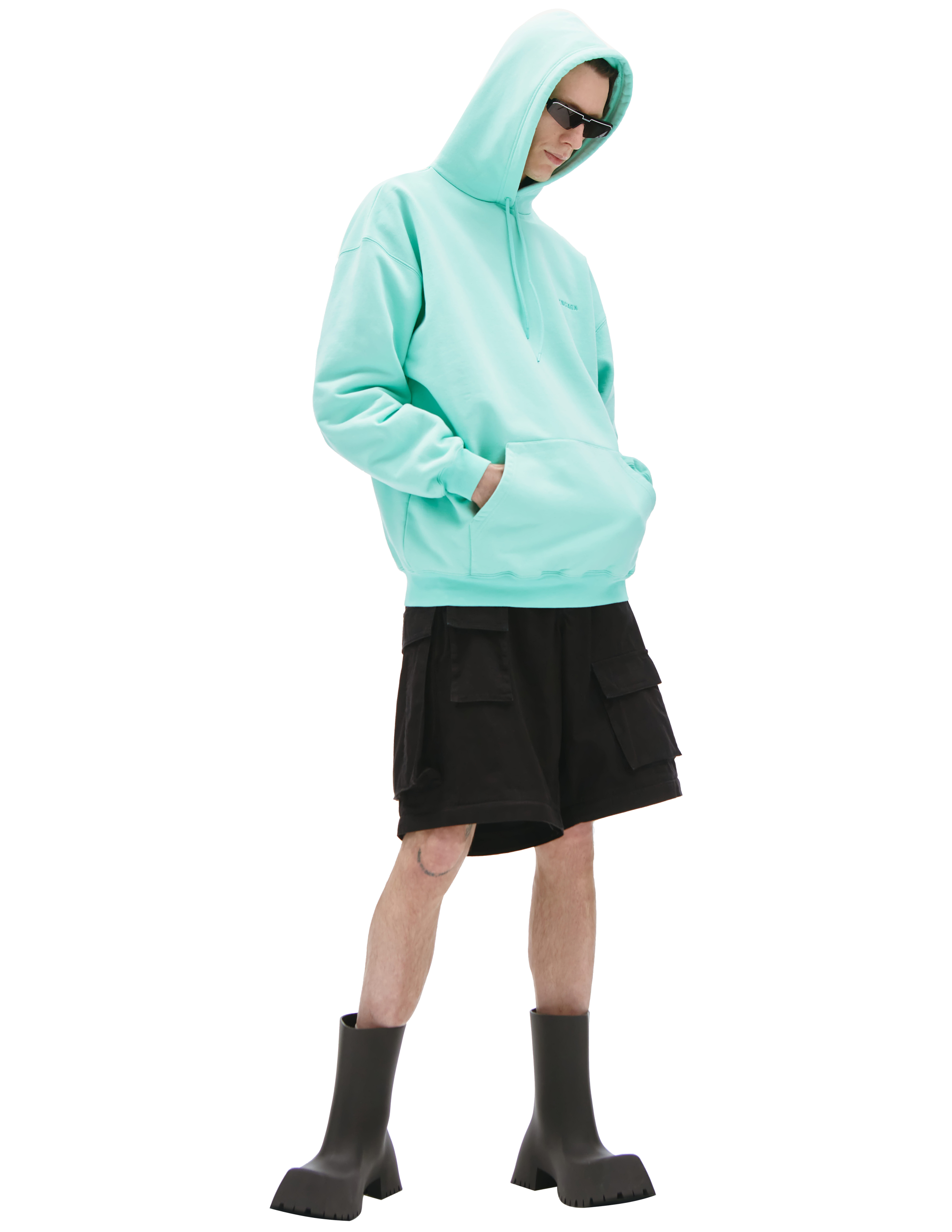 Balenciaga Logo Hoodie - Mint | Garmentory