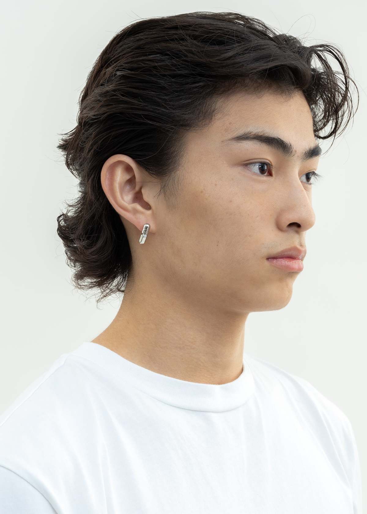 MARSEVEN Single Pill Earring - Silver/Pearl  - Image 1 of 6