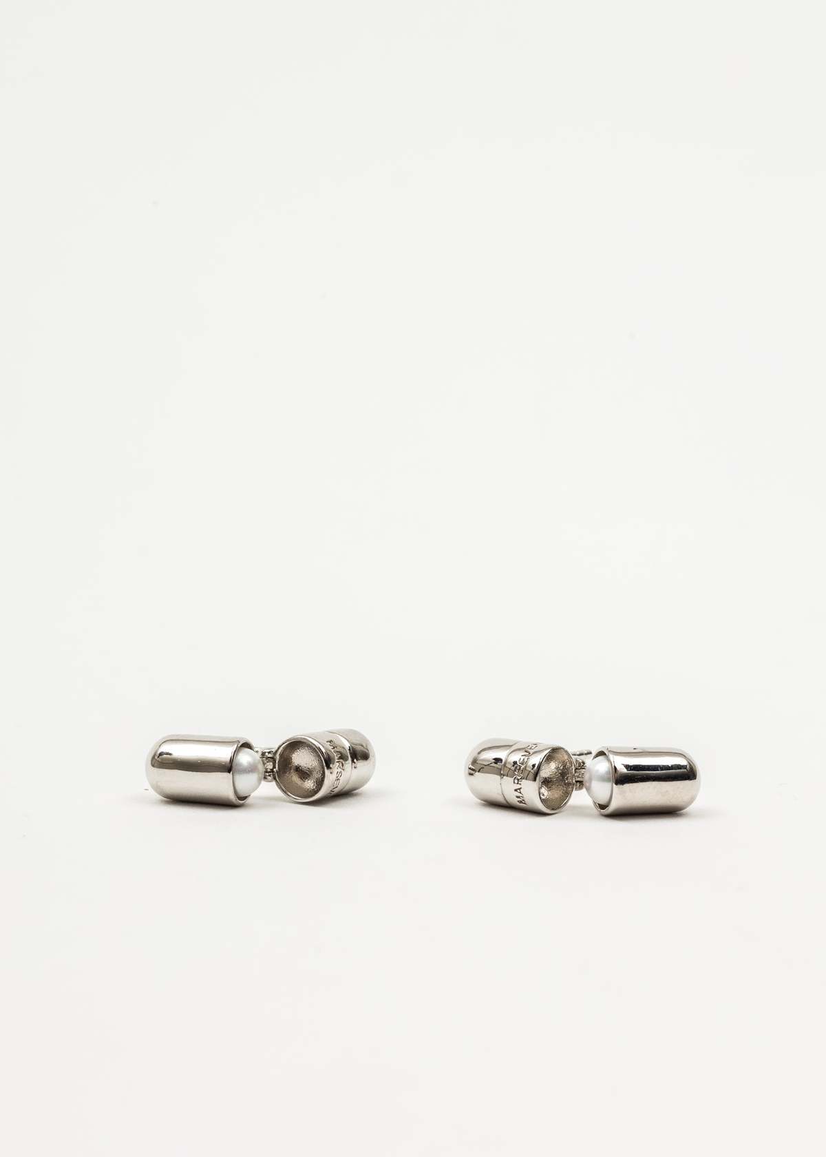 MARSEVEN Single Pill Earring - Silver/Pearl  - Image 6 of 6