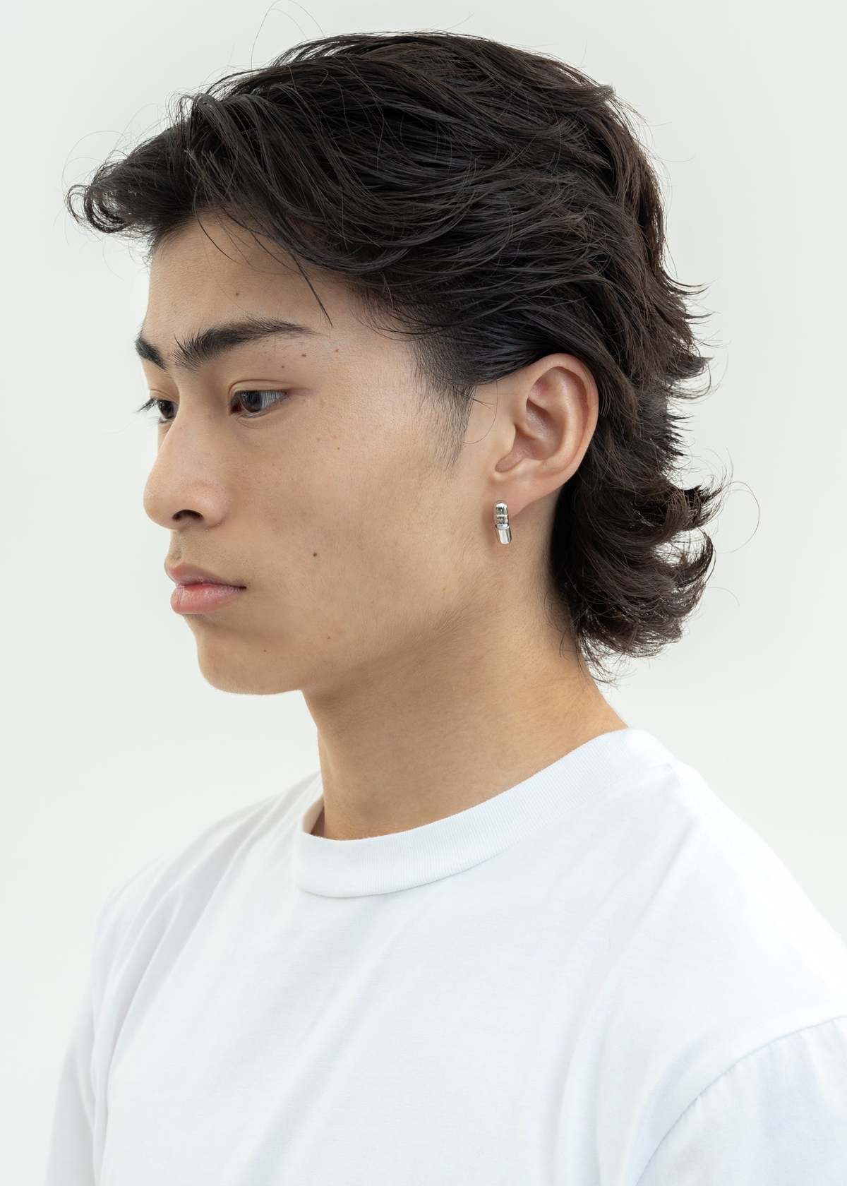 MARSEVEN Single Pill Earring - Silver/Pearl  - Image 2 of 6