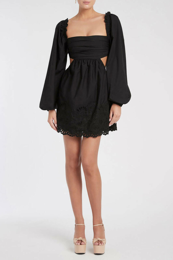 silver mini dress for love and lemons For Love and Lemons Silver Mini Dress