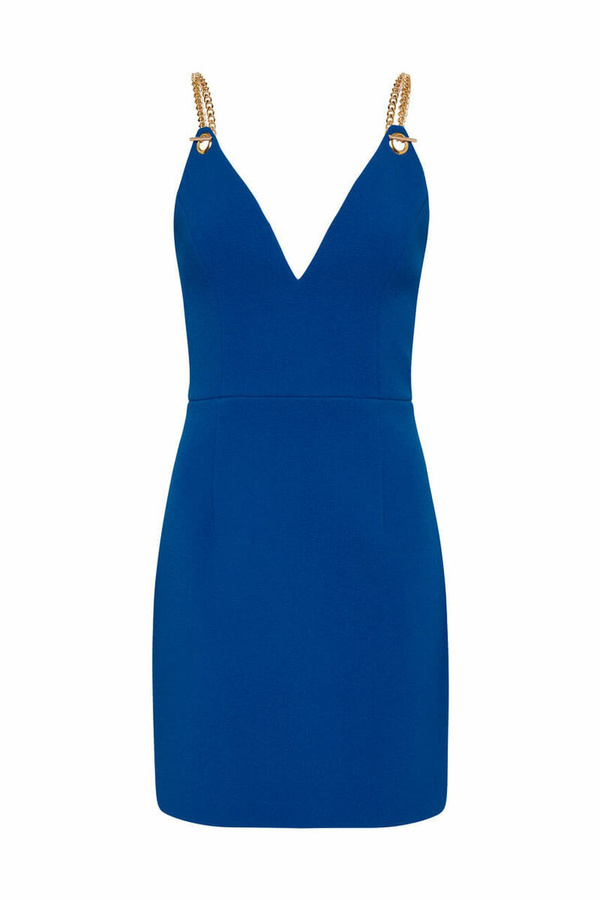 Rebecca Vallance Iman V-wire Mini Dress - Cobalt Blue | Garmentory