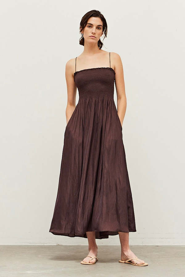 GRADE AND GATHER SMOCKED MAXI DRESS | Garmentory