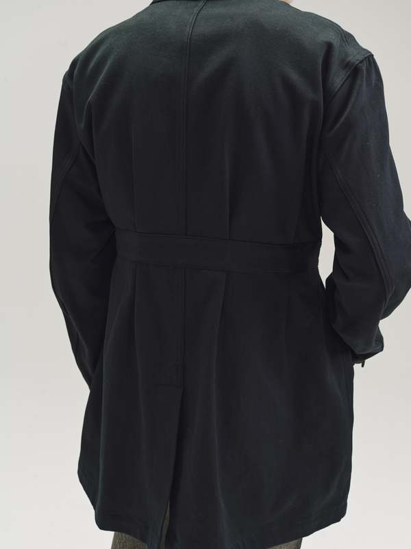 Taiga Takahashi Cotton Lot. 401 Belted Engineer Coat - Black