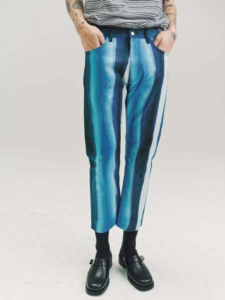 Marni Midnight Blue Wool Pant | Garmentory
