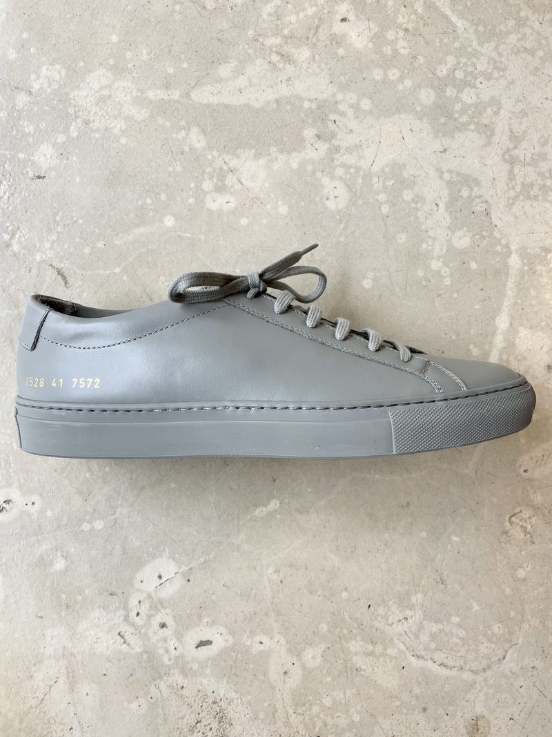 【美品】COMMON PROJECTS 40 チャコールグレー Common Projects Original Achilles Low Leather Gray White