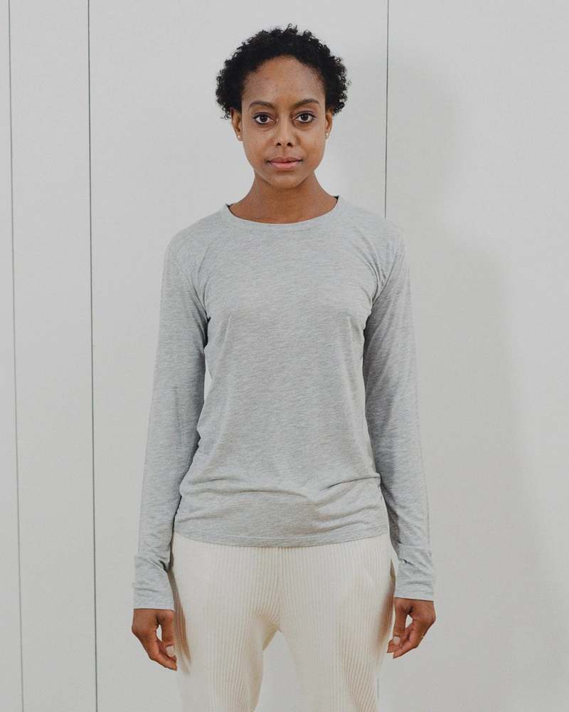 Baserange Long Sleeve Tee - Melange Grey | Garmentory