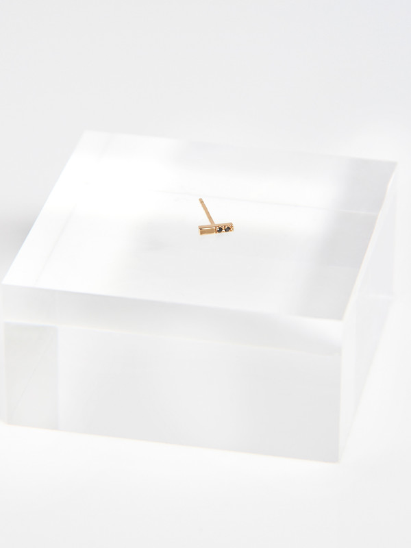 Still House Olko Stud Earring (Single) - 14k Gold/Pavé Diamonds Still House Olko Stud Earring (Single) - 14k Gold/Pavé Diamonds
