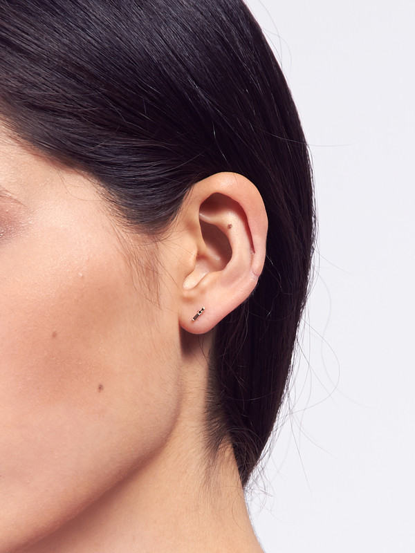 Still House Olko Stud Earring (Single) - 14k Gold/Pavé Diamonds Still House Olko Stud Earring (Single) - 14k Gold/Pavé Diamonds