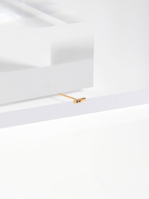Still House Olko Stud Earring (Single) - 14k Gold/Pavé Diamonds Still House Olko Stud Earring (Single) - 14k Gold/Pavé Diamonds