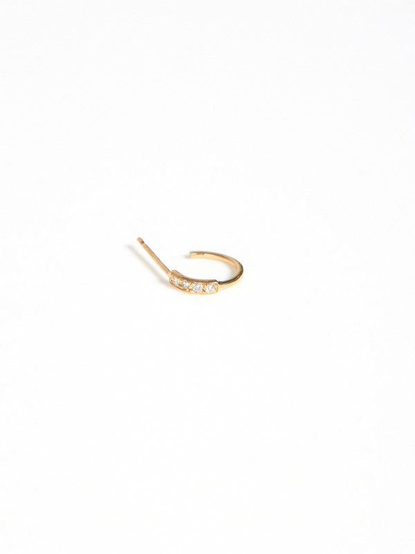 Still House Salo Hoops with Diamonds - 14k Gold Still House Salo Hoops with Diamonds - 14k Gold