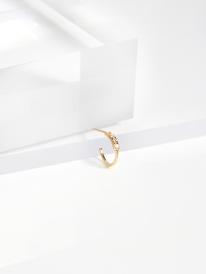 Still House Salo Hoops with Diamonds - 14k Gold Still House Salo Hoops with Diamonds - 14k Gold