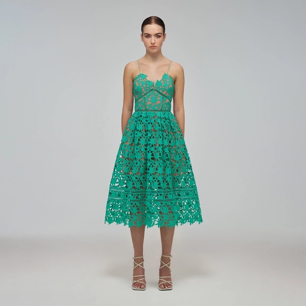 Self Portrait Azaelea Midi Dress - Spearmint | Garmentory