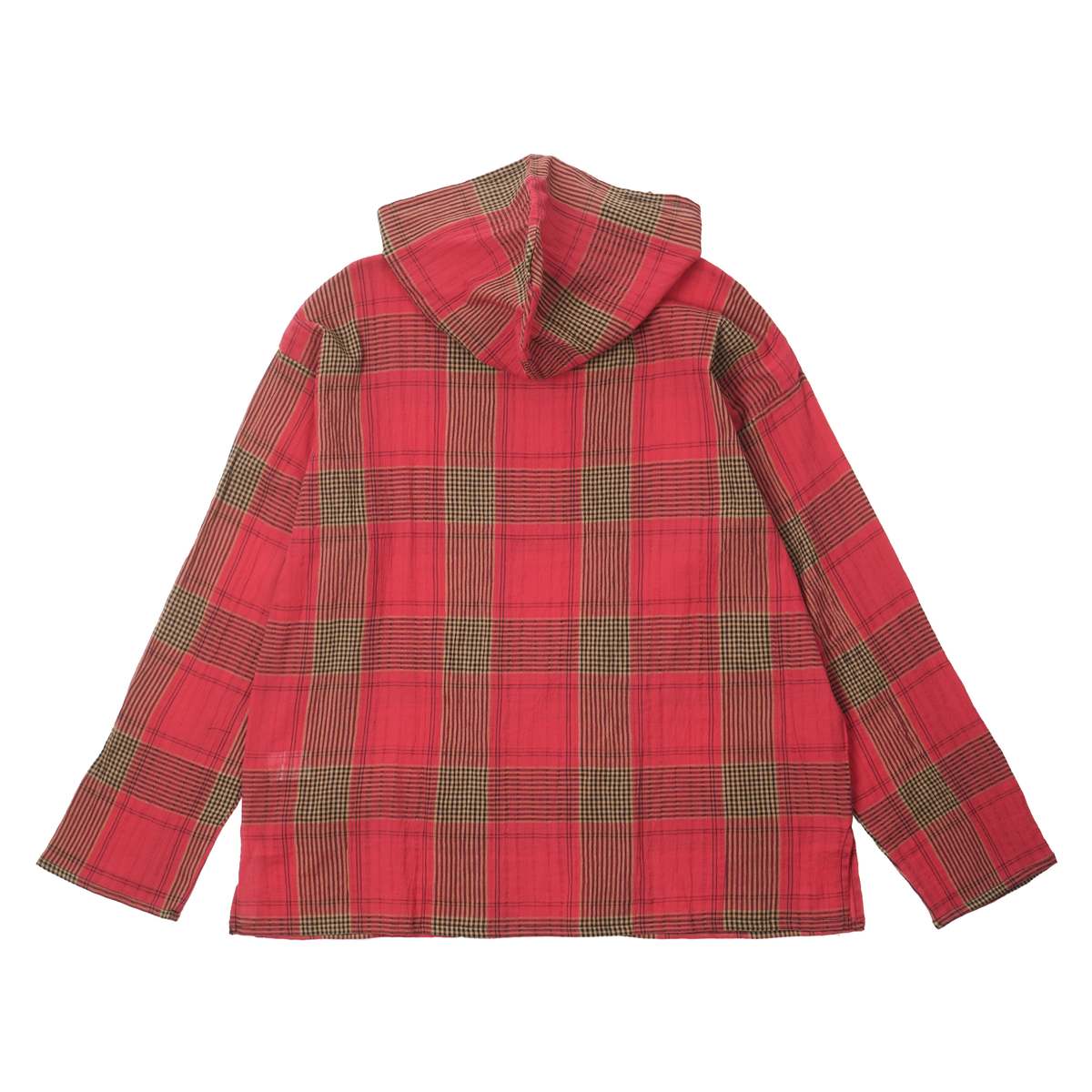 South2 West8 Crepe Plaid Mexican Parka - Red/Beige/Black | Garmentory South2 West8 Crepe Plaid Mexican Parka - Red/Beige/Black | Garmentory