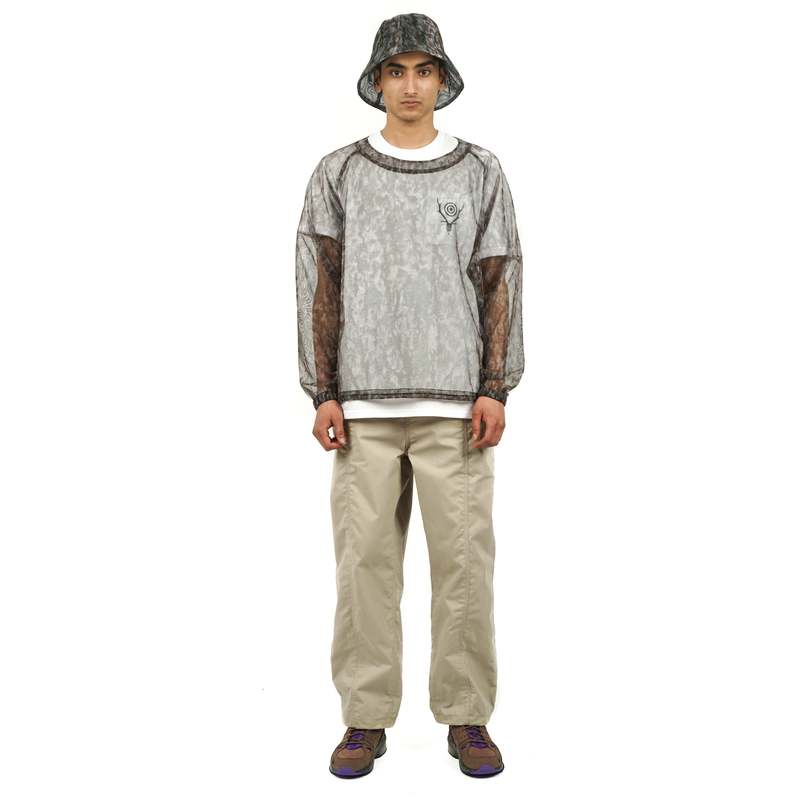 South2 West8 LIGHTWEIGHT MESH BUSH CREW NECK SHIRT - HORN