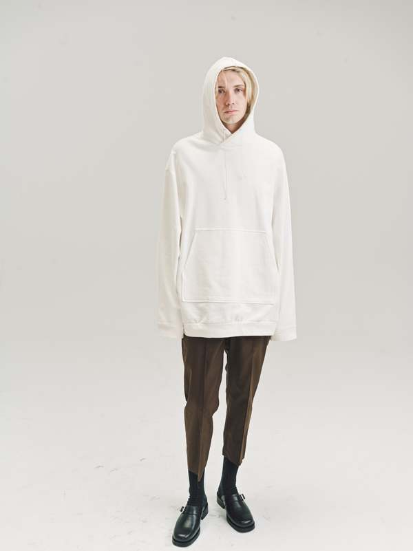 トップス camiel fortgens SPENCER COTTON JERSRY Camiel Fortgens Oversized Jersey Hoodie - White | Garmentory