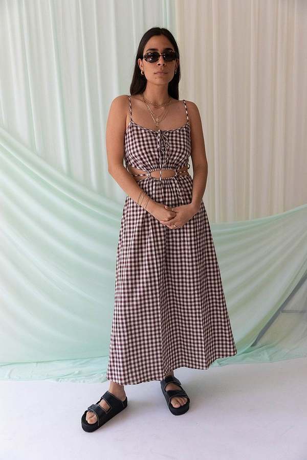 Find Me Now Gingham Sacha Dress - Rust | Garmentory