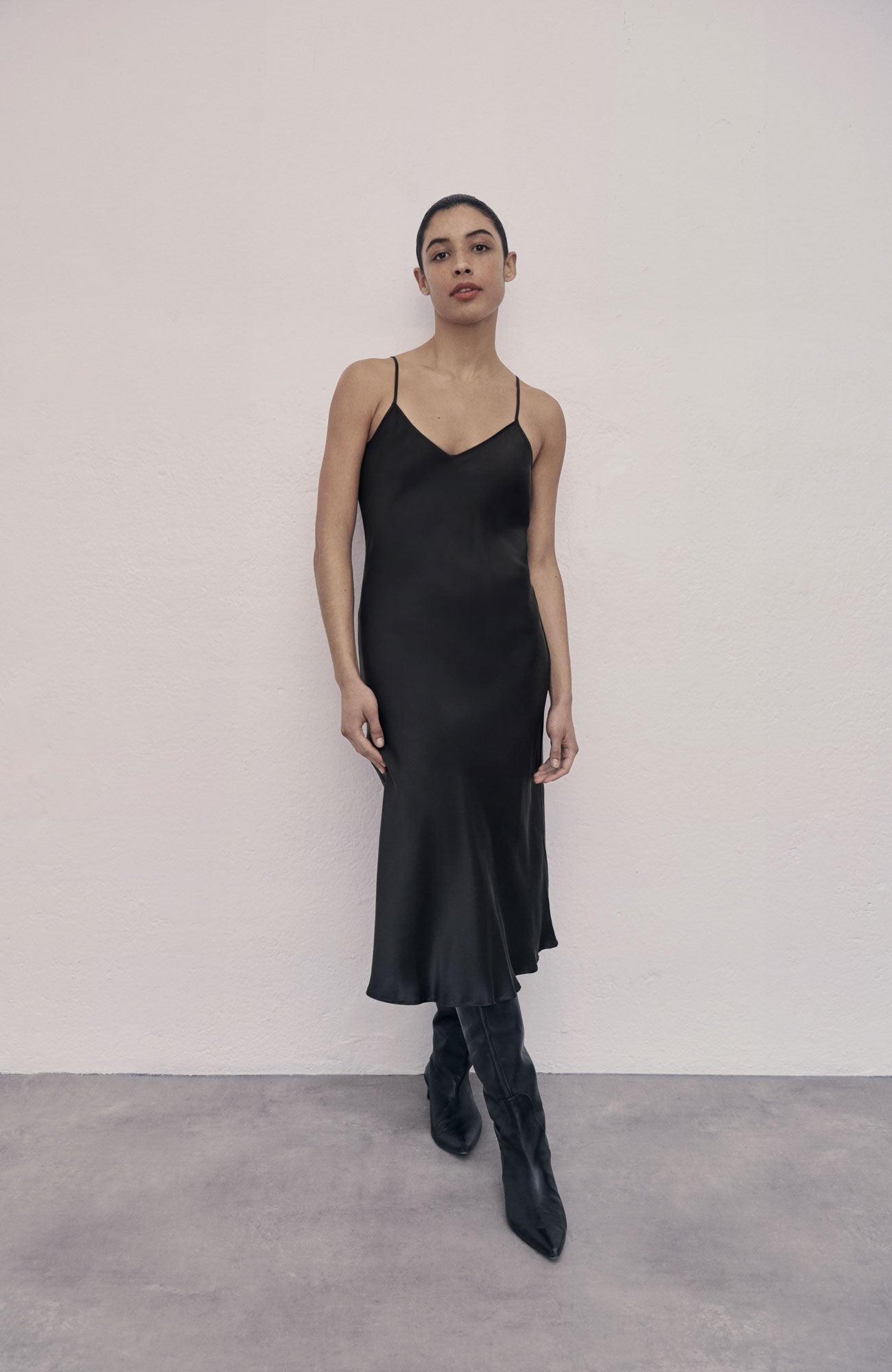 black slip dress 90s SILK LAUNDRY main image 1