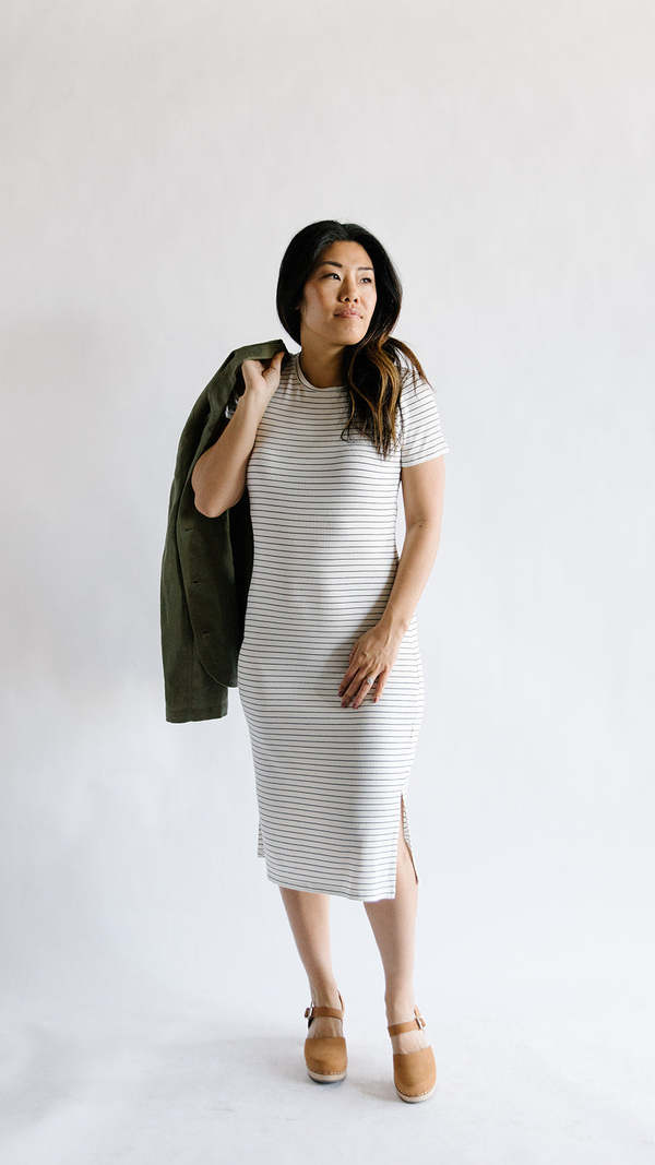 Thread & Supply Azure Dress - White/Black | Garmentory
