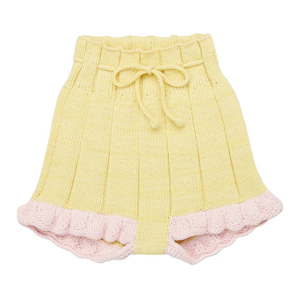 Misha & Puff Child Scallop Hem Shorts Vintage Yellow | Garmentory