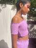 Abacaxi Smocked Off the Shoulder Top - Thumbnail 3
